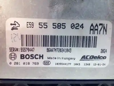 Автозапчасти б/у блок управления двигателем за opel insignia a sedán (g09) 2.0 cdti (69) ссылки oem iam 55585024 0281018769 55579447