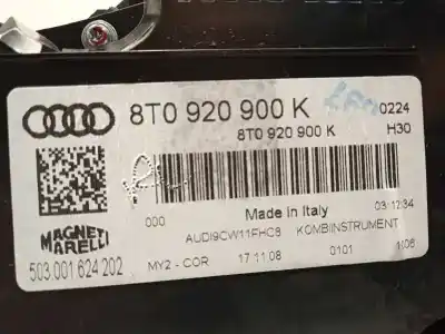 Автозапчастина б/у панель інструментів для audi a5 coupe (8t) 2.0 16v tfsi посилання на oem iam 8t0920900k 503001624202 
