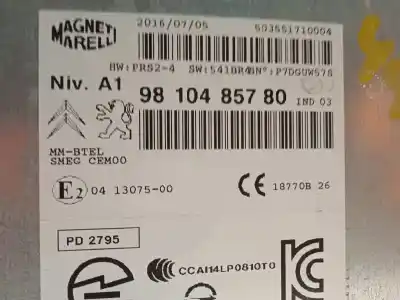 Автозапчастина б/у gps навігаційна система для citroen c4 picasso ii 1.2 thp 130 посилання на oem iam 9810485780  