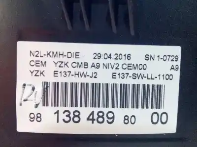 Автозапчасти б/у приборная доска за peugeot 208 1.6 blue-hdi fap ссылки oem iam 9813848980  