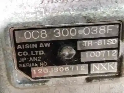 Автозапчастина б/у коробка передач для volkswagen touareg (7p5) 3.0 v6 tdi посилання на oem iam nxk tr81sd 0c8300038f