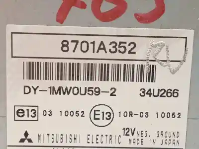 Автозапчастина б/у аудіо система / радіо cd для mitsubishi asx (ga0w) 1.8 di-d cat посилання на oem iam 8701a352  