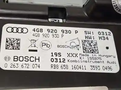 Автозапчастина б/у панель інструментів для audi a6 lim. (4g2) 3.0 tdi посилання на oem iam 4g8920930p 0263672074 