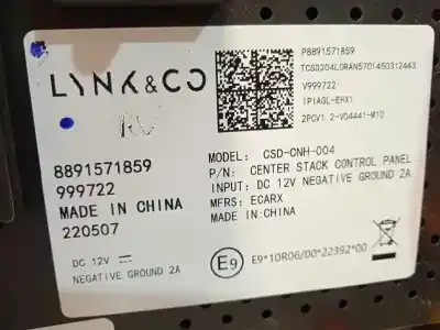Second-hand car spare part multifunction display for lynk & co 01 phev oem iam references 8891571859 p8891571859 