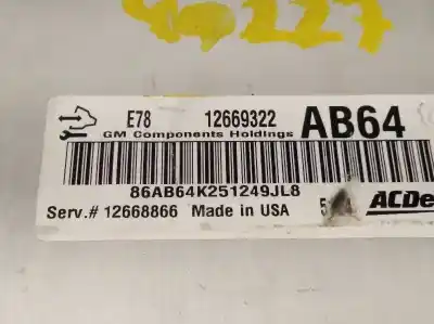 Second-hand car spare part ecu engine control for opel adam (m13) 1.4 oem iam references 12668866 12669322 