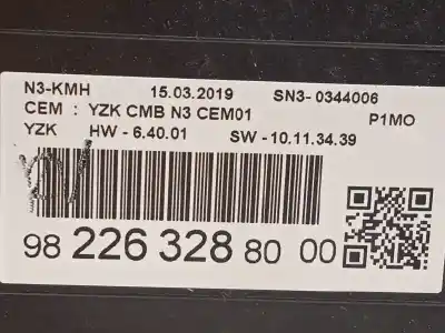 Автозапчастина б/у панель інструментів для opel crossland x 1.5 cdti dpf посилання на oem iam 9822632880  9842123480