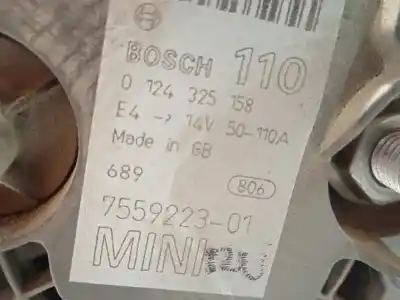 Peça sobressalente para automóvel em segunda mão alternador por bmw mini (r50,r53) one referências oem iam 7559223 0124325158 12317550319