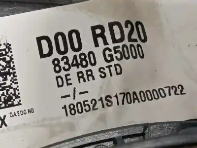 Автозапчасти б/у задний правый стеклорегулятор за kia niro i (de) 1.6 gdi hybrid ссылки oem iam 83480g5000 83460g5000 