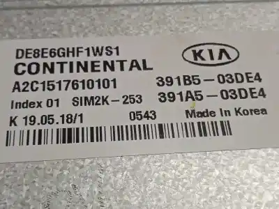 Second-hand car spare part ecu engine control for kia niro i (de) 1.6 gdi hybrid oem iam references 391b503de4 a2c1517610101 