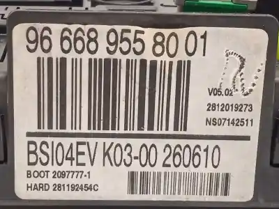 Pièce détachée automobile d'occasion boîtes à fusibles pour citroen berlingo xtr 1.6 hdi 92 références oem iam 9666895580 6580zy 