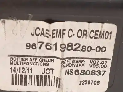 Second-hand car spare part multifunction display for citroen c4 lim. collection oem iam references 9676198280  9836586580