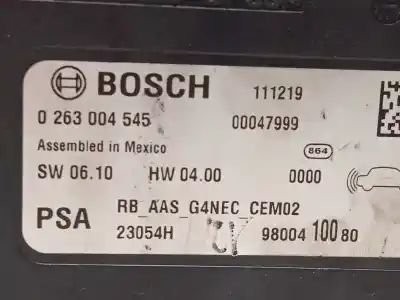 Second-hand car spare part electronic module for citroen c4 lim. collection oem iam references 9800410080 0263004545 