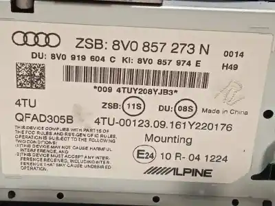 Pezzo di ricambio per auto di seconda mano display multifunzione per audi a3 (8vk) basic riferimenti oem iam 8v0857273n 8v0857273n6ps 8v0919604c