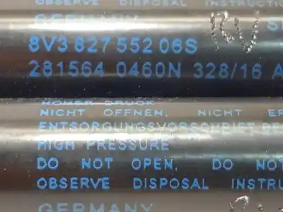 Second-hand car spare part tailgate gas strut for audi a3 (8vk) basic oem iam references 8v3827552 8v382755206s 