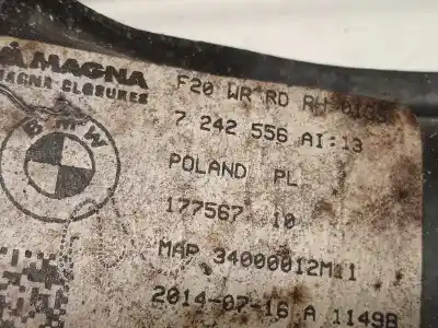 Автозапчасти б/у задний правый стеклорегулятор за bmw serie 1 lim. (f20) 118i ссылки oem iam 7242556  