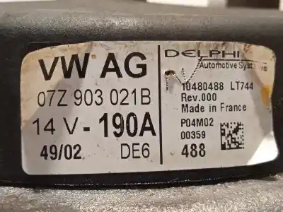 Pièce détachée automobile d'occasion alternateur pour volkswagen touareg (7la, 7l6, 7l7) 5.0 v10 tdi références oem iam 07z903021b 10480488 