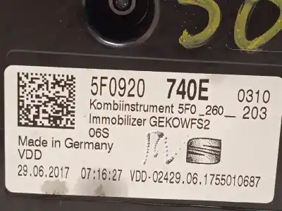 Peça sobressalente para automóvel em segunda mão quadrante por seat leon (5f1) 1.4 16v tsi referências oem iam 5f0920740e  