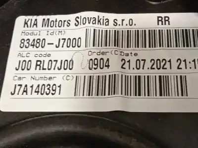 Автозапчасти б/у задний правый стеклорегулятор за kia ceed (cd) 1.4 t-gdi ссылки oem iam 83480j7000 83460j7000 