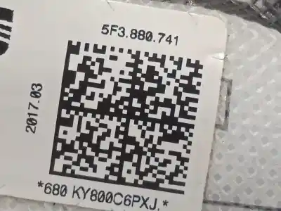 Second-hand car spare part front left curtain airbag for seat leon st (5f8) 1.6 tdi oem iam references 5f3880741  