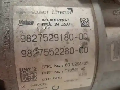 Second-hand car spare part air conditioning compressor for citroen c4 picasso ii 1.2 thp 130 oem iam references 9827529180 9827552280 