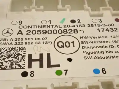 Second-hand car spare part body control unit for mercedes-benz clase glc (w253) glc 220 d 4matic oem iam references a2059000828  