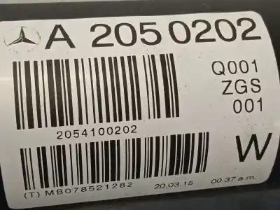 Автозапчастина б/у центр трансмісії для mercedes-benz clase c (w205) familiar c 220 t cdi bluetec edition 1 (205.204) посилання на oem iam 2054100202 a2054100202 a2050202