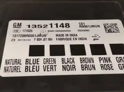Pezzo di ricambio per auto di seconda mano modulo elettronico per opel mokka 1.4 16v turbo (bivalent. gasolina / lpg) riferimenti oem iam 13521148  