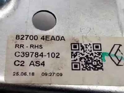 Автозапчастина б/у регулятор скла заднього правого для renault kadjar (ha_, hl_) 1.2 tce 130 посилання на oem iam 827004ea0a  