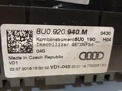 Автозапчастина б/у панель інструментів для audi q3 (8ug) attraction quattro посилання на oem iam 8u0920940m  