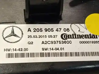 Recambio de automóvil de segunda mano de mando climatizador para mercedes clase c (w205) familiar c 220 t cdi bluetec edition 1 (205.204) referencias oem iam a2059054708 a2c93753600 2059054708