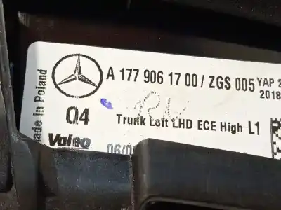 Recambio de automóvil de segunda mano de piloto trasero izquierdo interior para mercedes clase a berlina (bm 177) a 220 4matic (177.145) referencias oem iam a1779061700 1779061700 