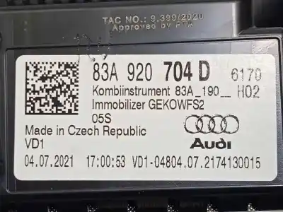 Автозапчасти б/у приборная доска за audi q3 (f3b) 1.5 16v tsi act 150 cv / 110 kw ссылки oem iam 83a920704d a3c0780760101 