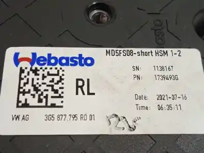 Автозапчасти б/у электродвигатель крыши за audi q3 (f3b) 1.5 16v tsi act 150 cv / 110 kw ссылки oem iam 3g5877795  