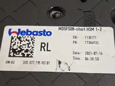 Автозапчастина б/у електричний двиг на дах для audi q3 (f3b) 1.5 16v tsi act 150 cv / 110 kw посилання на oem iam 3g5877795  