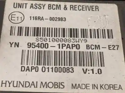 Second-hand car spare part body control unit for kia venga basic oem iam references 954001pap0  