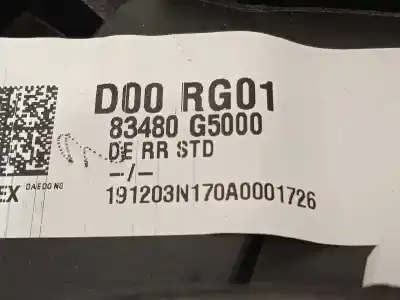 Second-hand car spare part rear right window regulator for kia niro i (de) 1.6 gdi hybrid oem iam references 83480g5000 83460g5000 