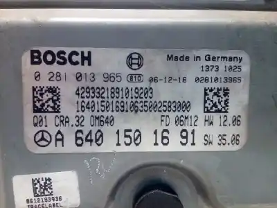 Автозапчасти б/у блок управления двигателем за mercedes-benz clase b (w245) 180 cdi (245.207) ссылки oem iam a6401501691 0281013965 