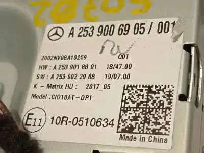 Second-hand car spare part multifunction display for mercedes clase glc (w253) glc 220 d 4matic (253.915) oem iam references a2539006905  