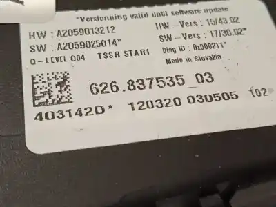 Автозапчастина б/у електричний двиг на дах для mercedes-benz clase glc (w253) glc 220 d 4matic (253.915) посилання на oem iam a2057804800 a2059013212 