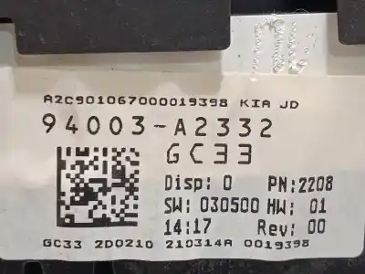 Second-hand car spare part dashboard for kia cee´d drive oem iam references 94003a2332  