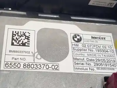 Second-hand car spare part multifunction display for mini mini 5-trg. (f55) cooper oem iam references 65508803370 8803370 