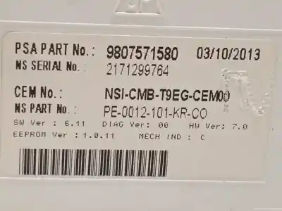 Peça sobressalente para automóvel em segunda mão quadrante por peugeot 308 allure referências oem iam 9807571580  