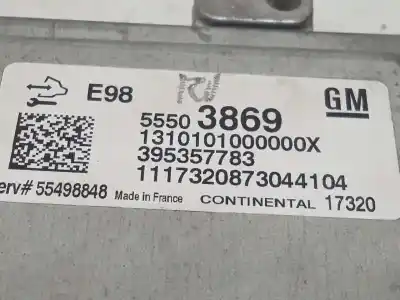Автозапчастина б/у ебу контролер двигуна для opel astra k (b16) 1.6 cdti (68) посилання на oem iam 55503869 395357783 