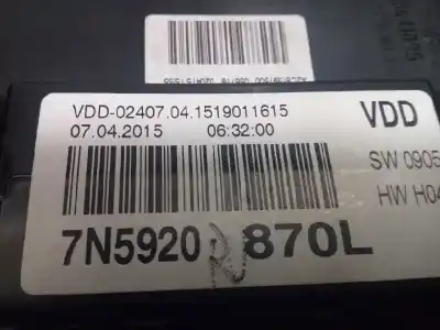 Автозапчасти б/у приборная доска за seat alhambra (710) 4kids reference ссылки oem iam 7n5920870l  