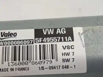 Автозапчастина б/у двигатель заднього склоочисника для skoda kodiaq (ns7, nv7, ns6) 2.0 tdi посилання на oem iam 5f4955711a  