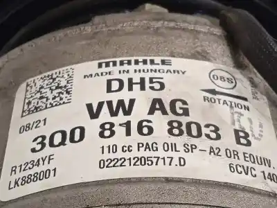Peça sobressalente para automóvel em segunda mão compressor de ar condicionado a/a a/c por skoda kodiaq (ns7, nv7, ns6) 2.0 tdi referências oem iam 3q0816803b 02221205717d 