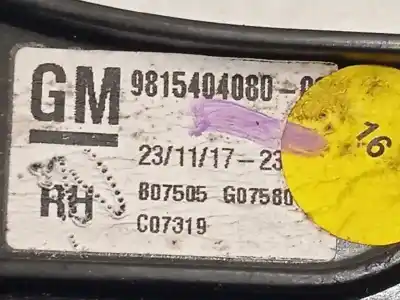 Автозапчасти б/у регулятор стекла переднего правого за opel grandland x selective ссылки oem iam 9815404080  9815643480