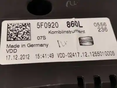 Автозапчасти б/у приборная доска за seat leon (5f1) reference ссылки oem iam 5f0920860l  