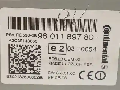 Автозапчастина б/у аудіо система / радіо cd для citroen c4 lim. seduction посилання на oem iam 9801189780 a2c38143600 