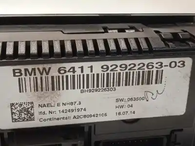 Peça sobressalente para automóvel em segunda mão comando de sofagem (chauffage / ar condicionado) por bmw x1 (e84) sdrive 16d referências oem iam 64119292263  